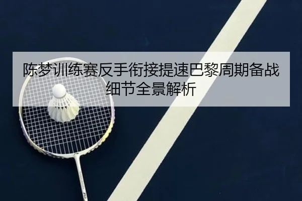 陈梦训练赛反手衔接提速巴黎周期备战细节全景解析